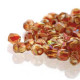 True2™ Czech Fire polished faceted glass beads 2mm - Crystal orange rainbow